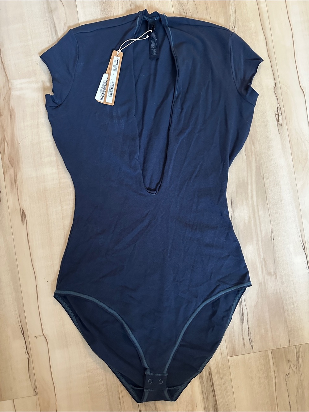 SKIMS Cotton Jersey Plunge Bodysuit NWT